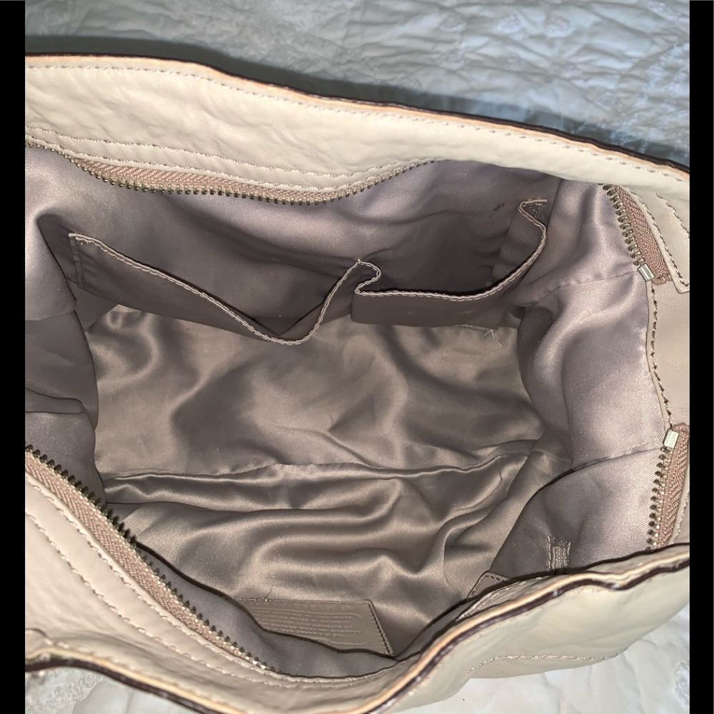 Coach Beige Leather Hobo - Picture 6 of 9